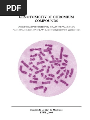 Genotoxicity Of Chromium Compounds Chromium Epidemiology
