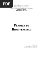 Trabajo Hacerca de La Perdida de Biodiversidad. Tambien Incluye El Caso Del Cardenalito y Del Oso Frontino