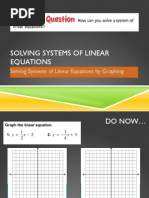 Lesson 4.1 - Solving Systems by Graphing