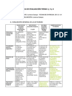 Rúbrica de evaluación TEMAS 2 3 y 4 Lorena Campo