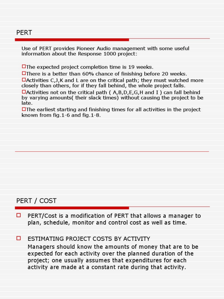 Pert - Cpm. Pert Cost | PDF | Applied Mathematics | Areas Of Computer ...