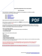 Postgraduate Online Application Form Instructions