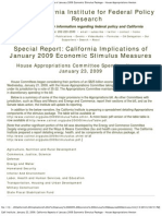 Special Report - California Implications of January 2009 Economic Stimulus Measures2009stimulus