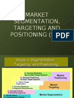 STP - Market Segmentation, Targeting & Positioning