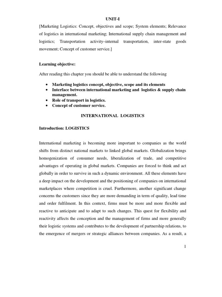 International Logistics Management | PDF | Supply Chain | Supply Chain ...