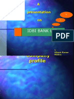 Idbi Bank LTD.: A Presentation On
