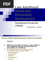 Late Adulthood Social and Personality Development