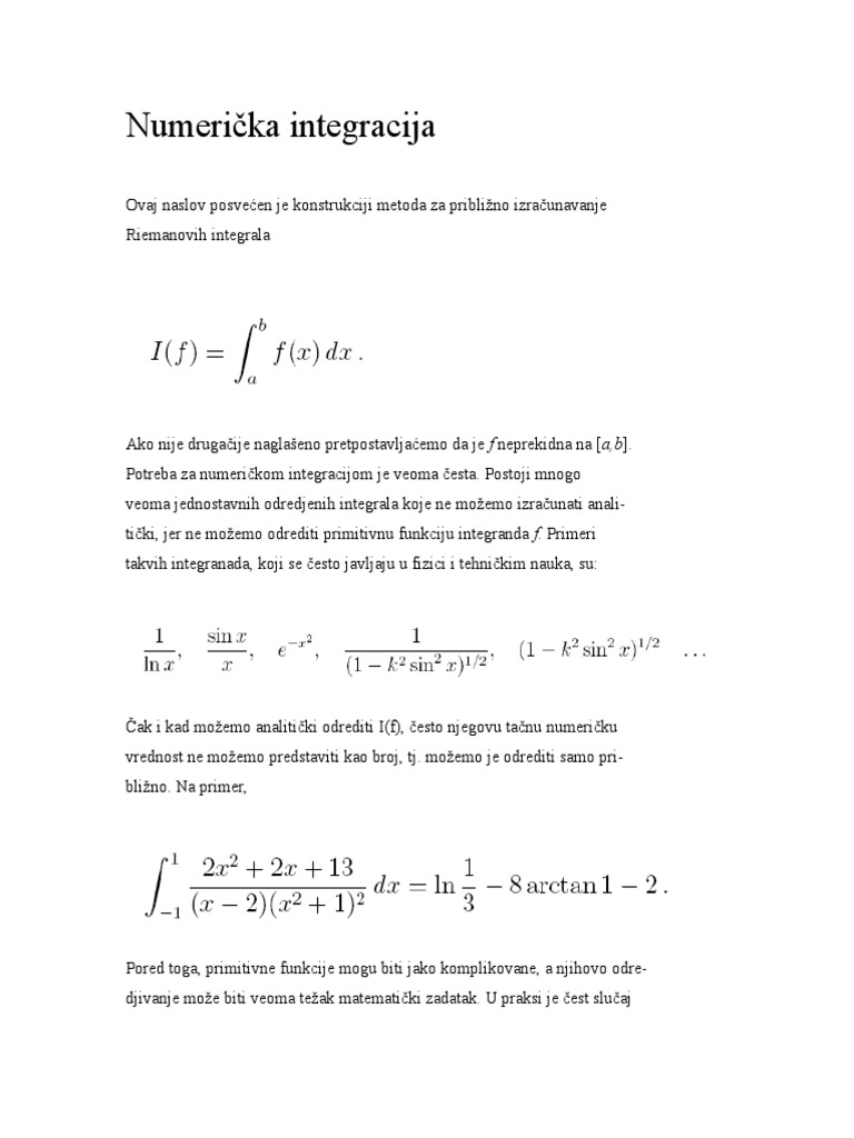 Num Integracija | PDF