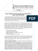 04jan10 Grave Violations: Assessing Abuses of Child Rights in Karen Areas During 2009
