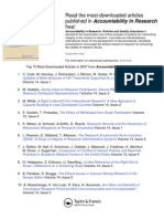 Read the Most-downloaded Articles Published in Accountability in Research Free!