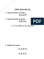 Modificari in Bilant