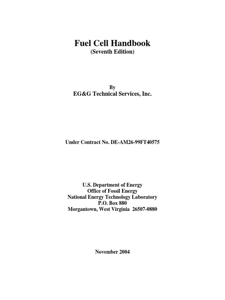 Handbook - Fuel Cells | PDF