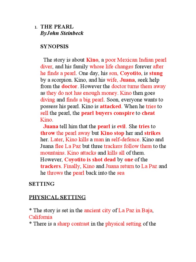 😍 The pearl synopsis. The Pearl Study Guide from LitCharts. 20190222