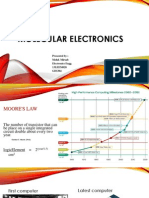 Molecular Electronics: Presented By:-Mohd. Mirsab Electronics Engg. 13LEEM028 GD5304