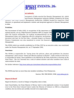 Insights Current Events: 26-27SEPTEMBER 2015: National Disaster Management Authority