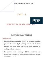 Unit - I: Electron Beam Welding