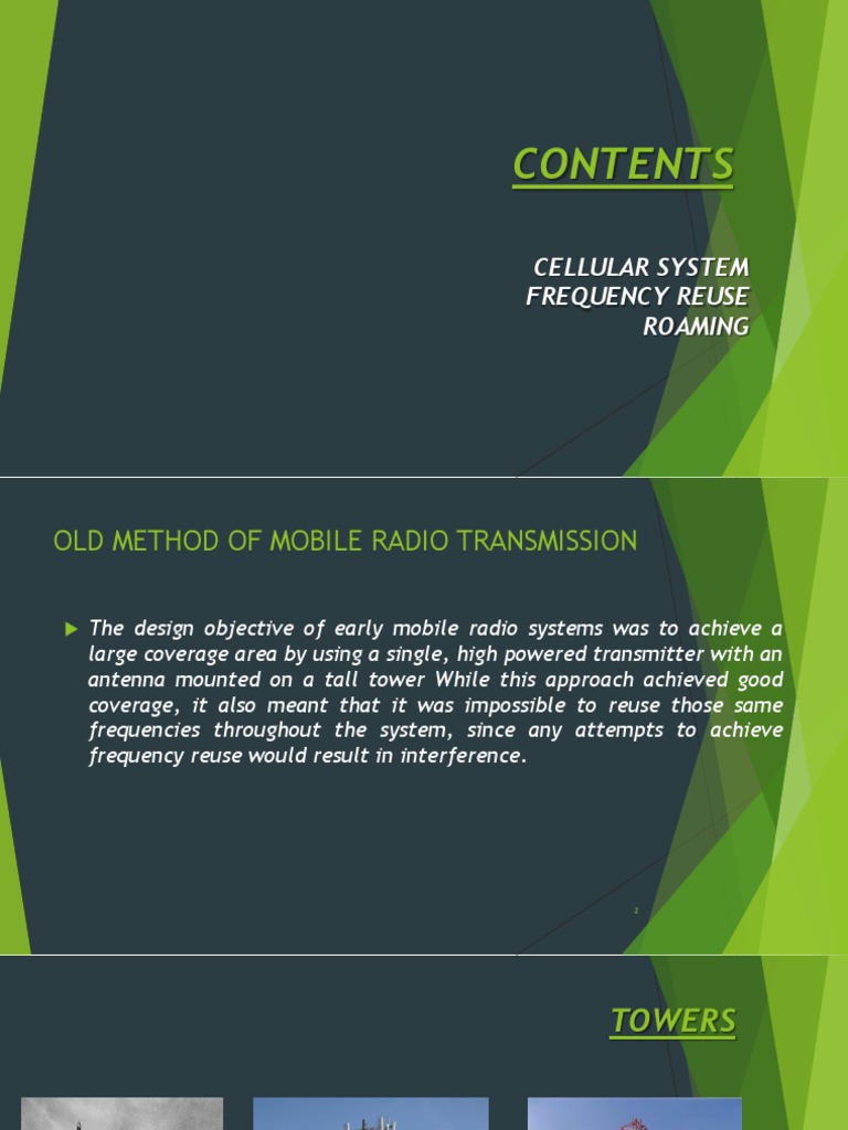 Cellular System: Frequency Reuse & Roaming | PDF | Cellular Network ...