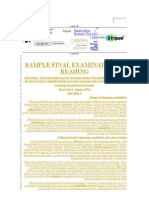 Sample Final Examination in Reading: Search