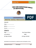 Digital Signal Processing Lab Manual Using Matlab