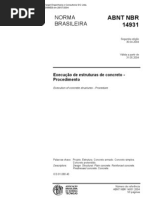 NBR 14931 - Execução de estruturas de concreto - Procedimento
