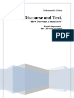 Discourse and Text