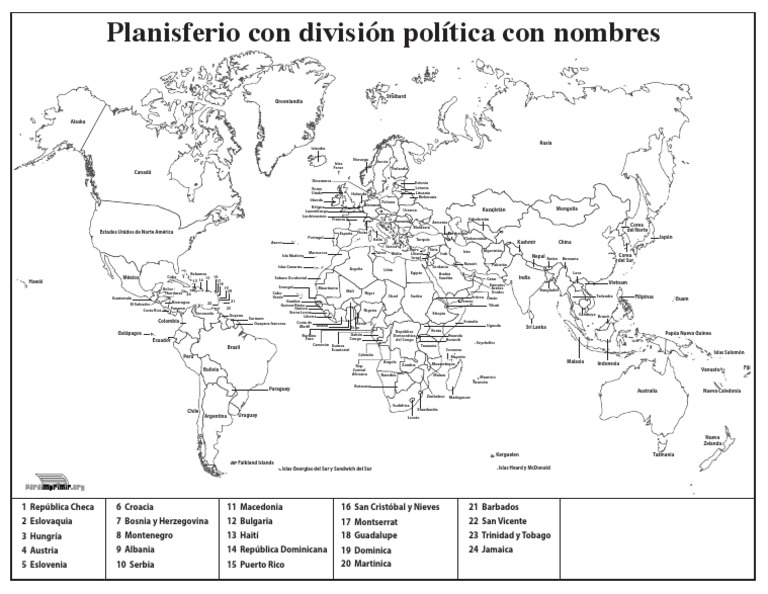 Featured image of post Mapamundi Para Imprimir Con Nombres De los oce nos y mares principales