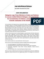 DECLARATION - India-Pakistan Dialogue New Delhi 21.11.2014