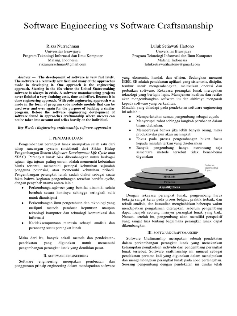 Software Engineering Vs Software Craftmanship | PDF