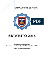 Estatuto Aprobado U Nacional de Piura 2014