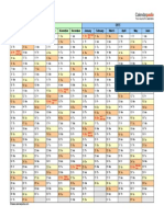 Split Year Calendar 2014 2015 Landscape