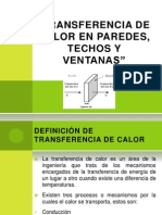 Transferencia de Calor en Paredes Techos y Ventanas