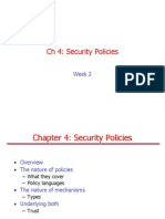 CH 4: Security Policies: Week 2