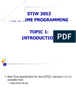 Introduction to Real Time Programming