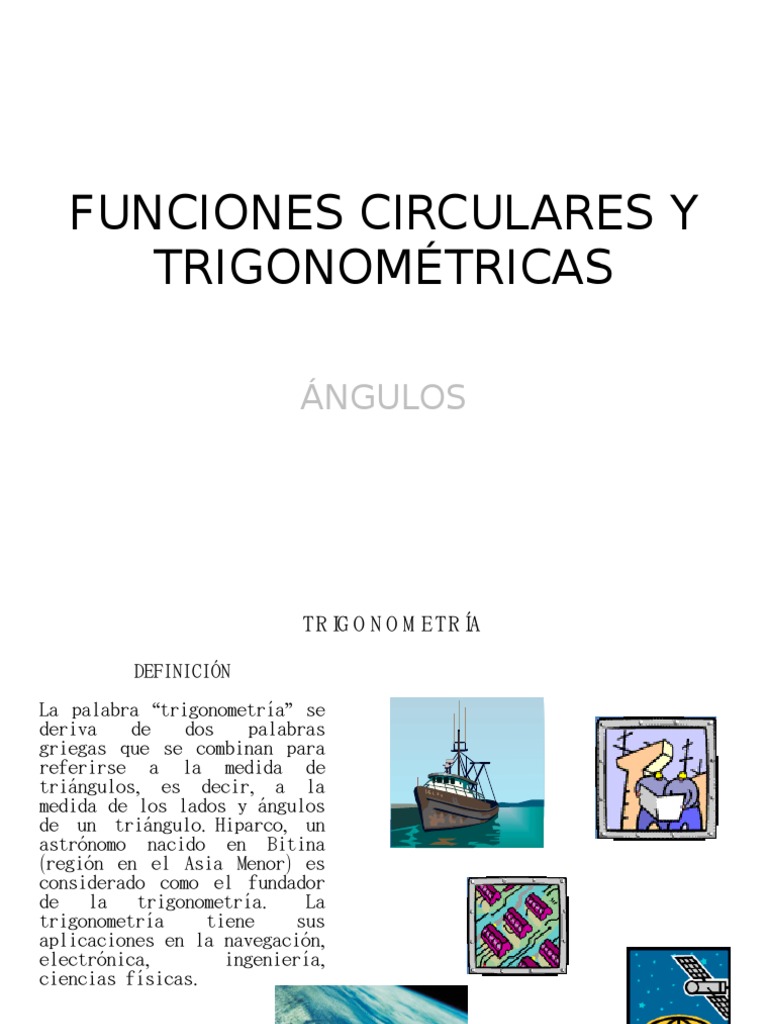 Funciones Circulares y Trigonométricas | PDF