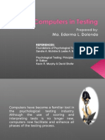 Use of Computers in PSychological Testing