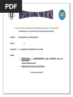 Principales Concepciones Filosóficas de La Educación