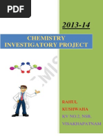 Class 12 Chemistry Project On Setting of Cements