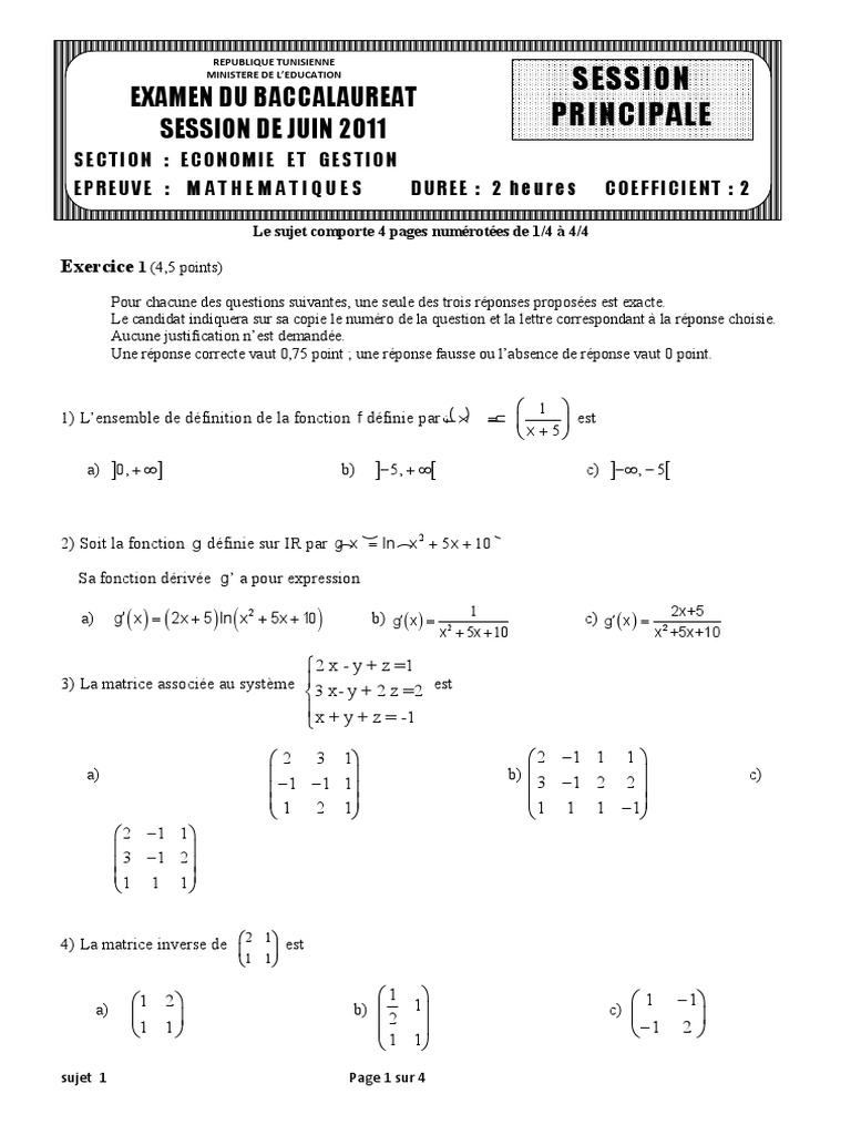 Mathématiques Bac Économie 2025 | PDF | Régression linéaire | Concepts ...