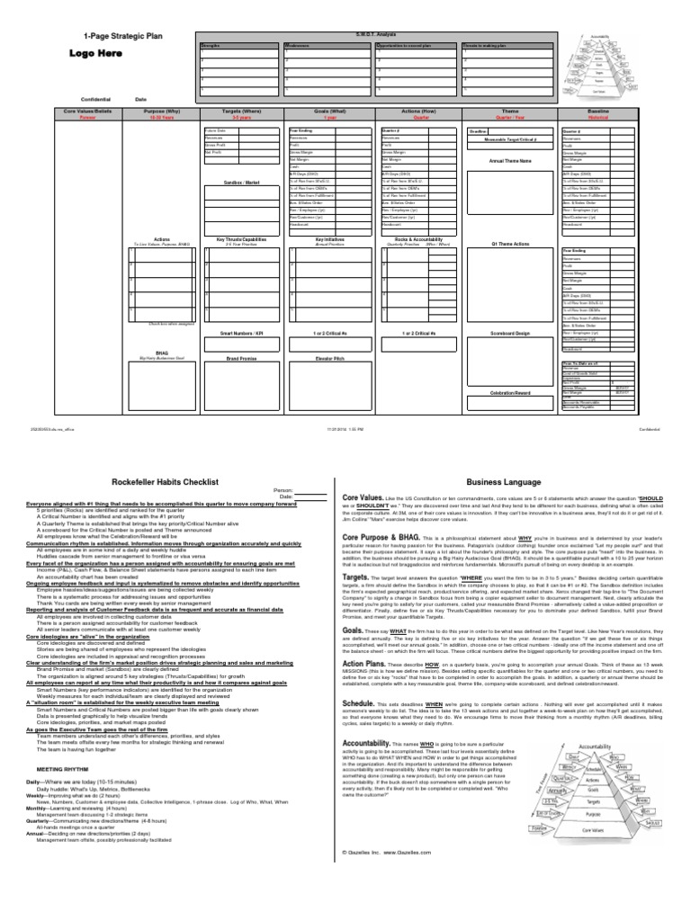 One Page Plan Pdf