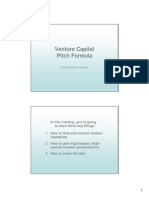 VentureCapitalPitchFormula Handouts