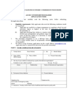 UNECE Internship Application Form2009