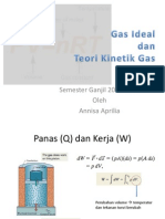 Gas Ideal, Hukum Pertama Termodinamika, Teori Kinetik Gas 5 November 2014