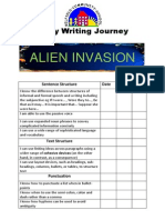 My Writing Journey Alien