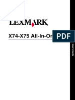 Lexmark X74-X75 User's Guide