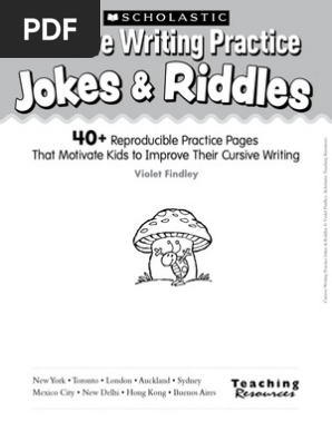 Cursive Writing Practice Jokes & Riddles