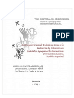 La Organizacion Del Trabajo en Torno Al A La Produccion de Alimentos en Sociedades Agropastoriles Formativas