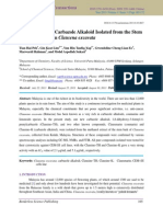 A New Cytotoxic Carbazole Alkaloid Isolated From The Stem