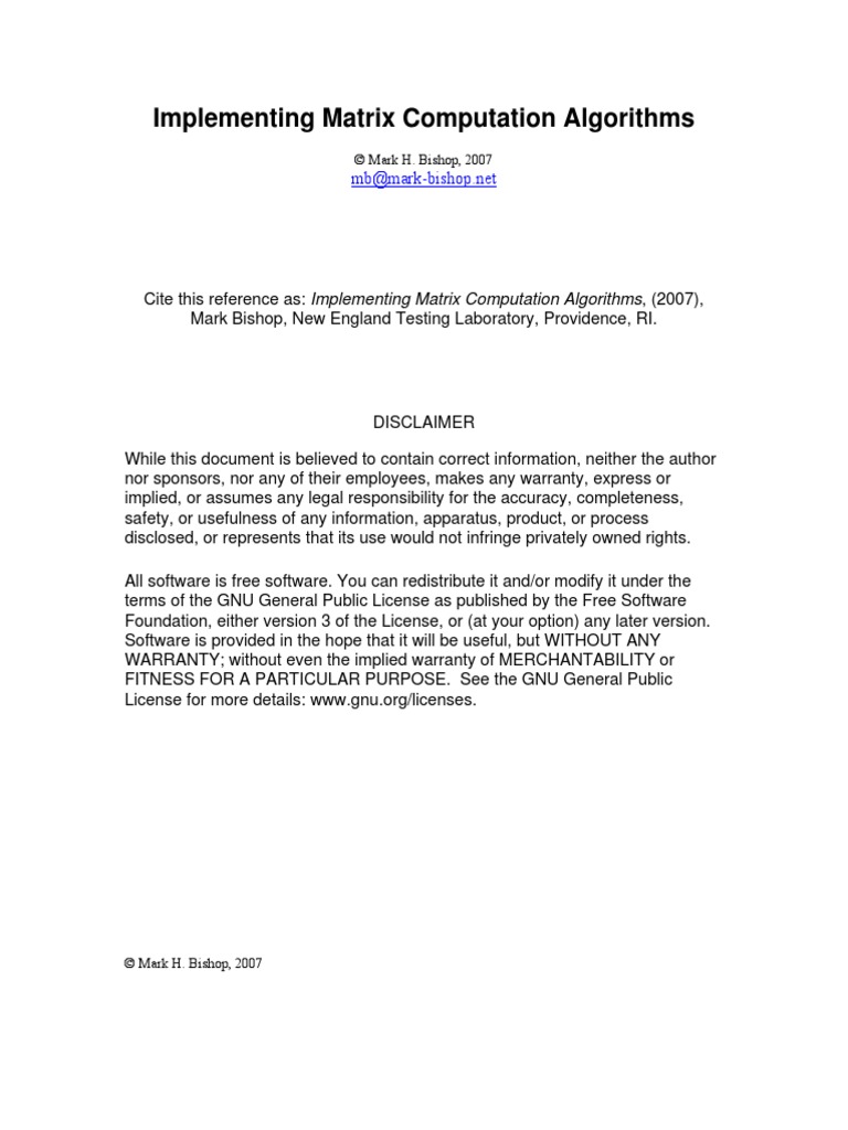 Matrix Computations | PDF | Matrix (Mathematics) | Euclidean Vector image.