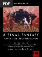 D20 Final Fantasy - Player's Instruction Manual