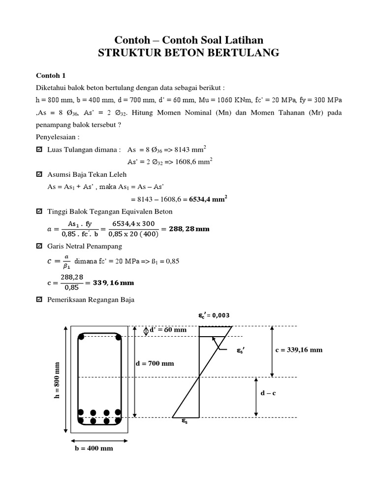 Contoh Struktur Beton Bertulang